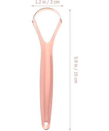 Healifty Stainless Steel Tongue Scraper 3Pcs Set with Storage Case - Rose Gold Pink Tongue Cleaner for Fresh Oral Breath - Buy Online on GoSupps.com