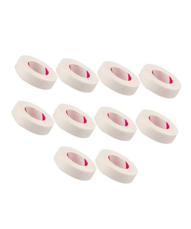 FRCOLOR 10 Rolls Grafting Tape Hair Padding for Updos Lash Tape Eyelashes Eyelash Tool Lash Extension Tape Makeup Tape Extend Breathable Miss White Non-woven Tape