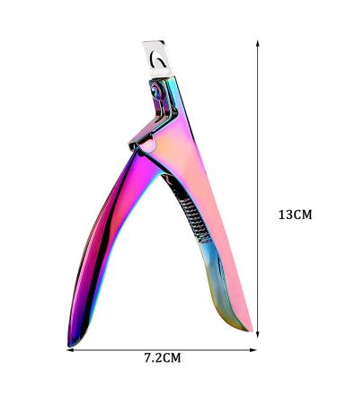 Rainbow Acrylic False Nail Clippers | Professional Nail Tip Cutter for Salon & Home Manicure - Buy Online on GoSupps.com