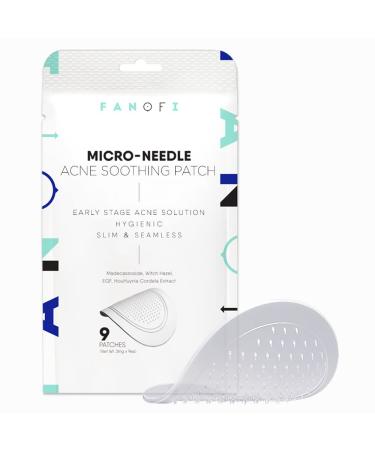FANOFI Micro-needle Acne Soothing Patch | Patches for upcoming & Early-Stage Acne Deep Pimples Cystic Acne | Fast-Acting | Salicylic Acid with Madecassoside Witch Hazel EGF Houttuynia Cordata etc(1pack 9patches)) 9...