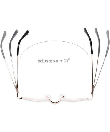 Half Frame Reading Glasses - Half Moon Readers (2 PCS) 1.75 - Gray Black - Buy Online on GoSupps.com