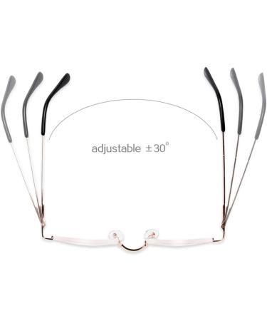 Shop Half Frame Reading Glasses - Stylish Half Moon Readers with Spring Hinges for Men & Women - 2.50x (Gray & Black) | 2 PCS in Pouch - Buy Online on GoSupps.com