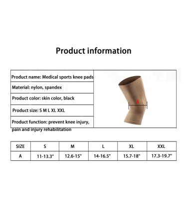Level 2 Compression Medical Knee Pads with Patella Gel Support - Joint Pain Relief Sleeves for Working Out - Large 1 Pair Beige - International Shipping Available - Buy Online on GoSupps.com