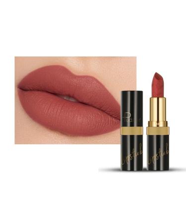 Matte Lipstick 10 Colors Velvet Long-lasting Wear Non-stick Lip Glaze Lip Gloss(Color:09)