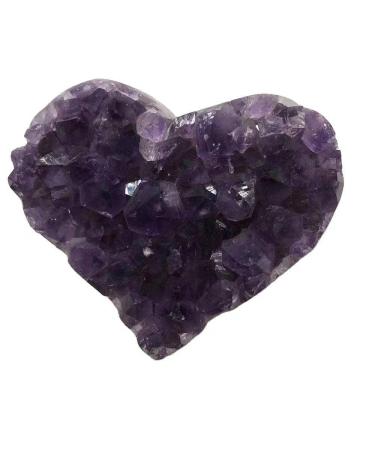9cm-10cm Natural Crystal Craft Heart Shaped Stone Amethyst geode 1pc Chakra Reiki Balancing