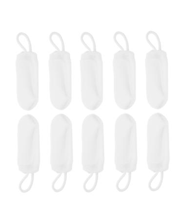 BESPORTBLE 10pcs Pet Cleaning Finger Cots Cat Dental Brush Puppy Teeth Cleaning Brush Dog Kit Nylon White