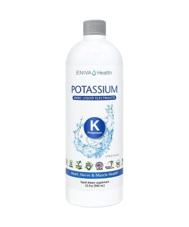 Eniva Liquid Ionic Potassium Supplement | 600 MG | Boost Metabolic Function, Muscle Energy, and Immune System | Zero Calories, Zero Sugar, Keto Friendly, Dietary Supplement (32oz) - 32 Servings - Buy Online on GoSupps.com