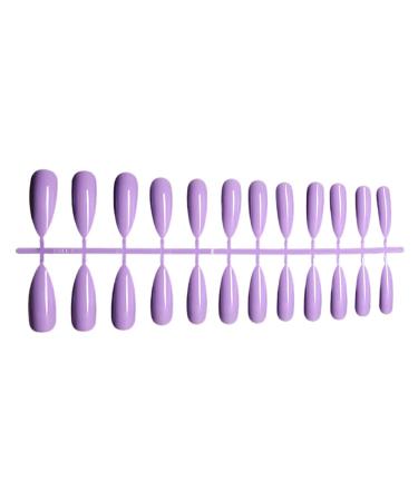 dijiusidy 1 Set False Nails Long Press Scratch-resistant Nail Tips Artificial Fingernails DIY Accessories for Women Girls Beginners SM171978 Purple