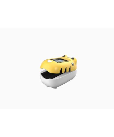 Child Pulse Oximeter - Blood Oxygen Saturation Monitor with Neck/Wrist Cord & Batteries Yellow | International Shipping Available - Buy Online on GoSupps.com