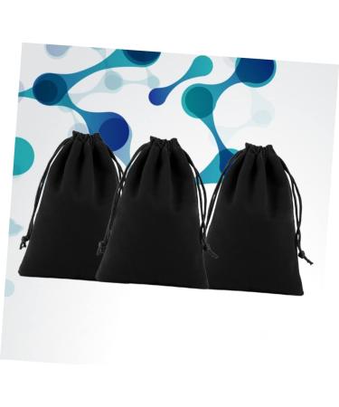 HAPINARY 3pcs Ultifunctional Drawstring Bag Jewelry Bags Drawstring Blackwel Flannel Drawstring Bag Lucky Bag Black 25*35cm - Buy Online on GoSupps.com