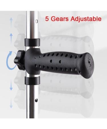 Underarm Crutches for Adult Medical Aluminum Armpit Crutches Walking Crutches with Underarm Pads and Handles Adjustable Crutches for Men and Women (Color : Silver Size : 1 Pair) Double the comfort - Buy Online on GoSupps.com