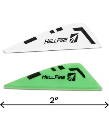 NAP Hellfire 2 Plastic Arrow Fletching Vanes - Pack of 36 (12 White/24 Green/12 Orange) for Bow Hunting Shooting Target - Buy Online on GoSupps.com