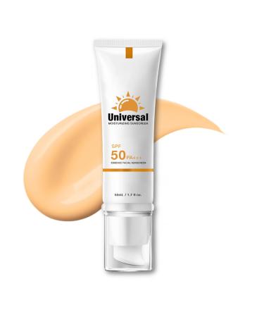 Sunscreen SPF 50+ Face Sun Cream SPF 50 PA+++ Moisturizing Face Sunscreen Suncream Factor 50 for Face Waterproof Sun Cream Against Sunburn Ultra Light UVA & UVB Protetion Non-Greasy