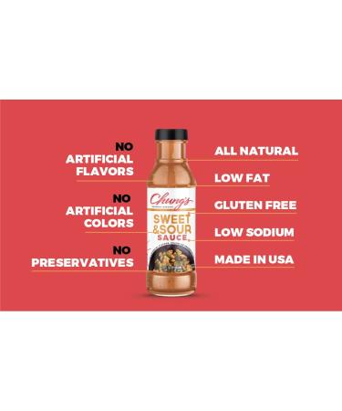 Chung's Natural Sweet and Sour Sauce | Low Sodium, Low Fat, Gluten-Free | Dipping & Marinade Sauce | Made in USA (12 FL. Oz, Pack of 2) - Buy Online on GoSupps.com