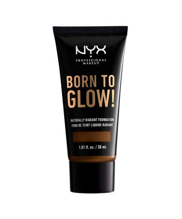 NYX PROFESSIONAL MAKEUP Born To Glow Naturally Radiant Foundation - Walnut (Deep With Neutral Undertone)