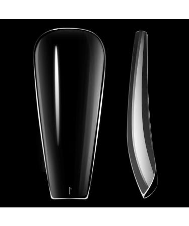 Rstyle 288 Nail Tips - 10 Sizes Transparent Full Cover Almond Gel Tips for UV Nail Polish | Long Ballerina Dark Red - Buy Online on GoSupps.com