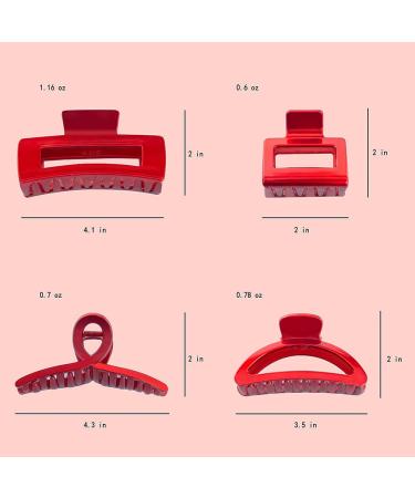 SinPinEra Hair Claw Clips Set - 4PCS for Women and Girls | Strong Hold Jaw Clips for Thin & Thick Hair | Hair Styling Accessories - Buy Online on GoSupps.com