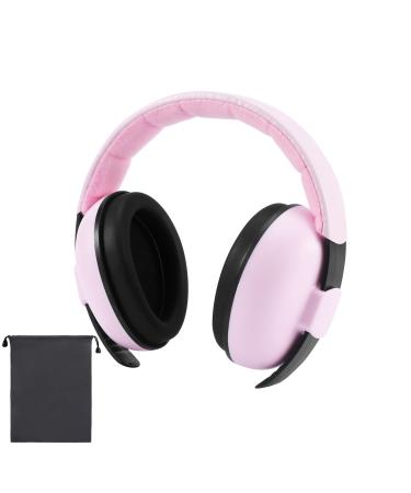 Noise Cancelling Headphones For Kids Noise Cancelling Headphones Wired Baby Ear Defenders For Babies and Toddlers 12 to 36 Months - Protects Infants from Hearing Damage and Improves Sleep - Pink