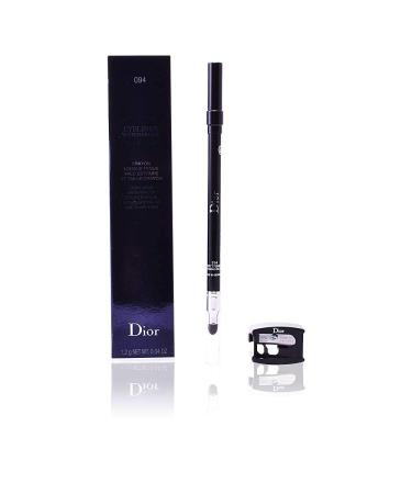 Christian Dior Waterproof Eyeliner Long-Wear Eyeliner Pencil With Blending Tip And Sharpener  Trinidad Black No.094 Trinidad Black 0.04 Ounce (Pack of 1)
