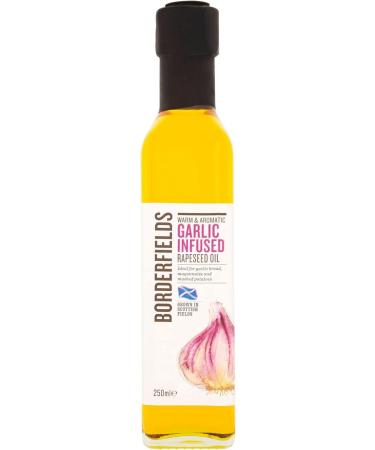 Borderfields Garlic Infused Rapeseed Oil 250ml - Premium British Garlic Oil - Buy Online on GoSupps.com
