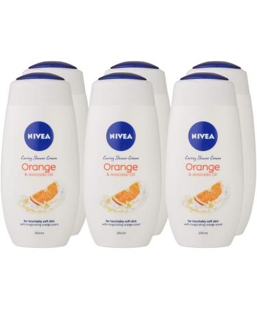  NIVEA NIVEA Indulgent Moisture 6-pack of moisturizing shower creams with avocado oil orange fragrance 6 x 250 ml - Buy Online on GoSupps.com