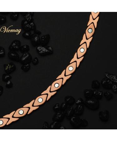 Vicmag Copper Magnetic Bracelet for Women - 99.99% Solid Pure Copper Adjustable Size Gift Box - Shop Now! - Buy Online on GoSupps.com