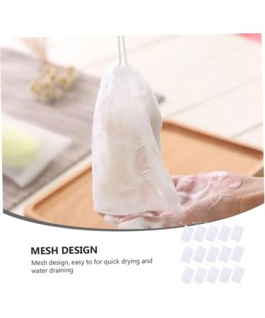 Mikinona 100 Pcs Soap Foam Net Body Bar Soap Exfoliating Soap Pouch Loofah Soap White or - Buy Online on GoSupps.com