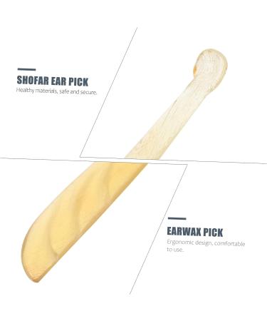 Healifty 2 Pcs Wood Croissant Ear Pick Set - Ear Cleaning Tools for Travel, Earwax Removal Tool with Ear Plugs and Grip - Light Yellow 11.5x1.2x0.3cm - Buy Online on GoSupps.com