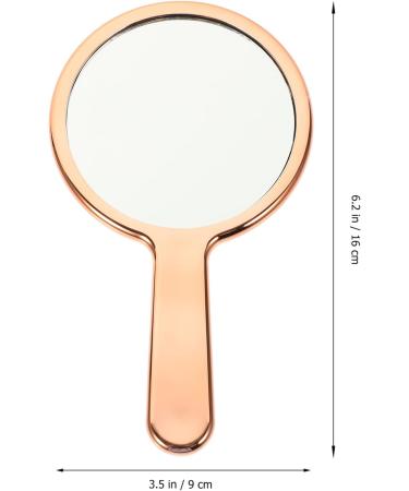 FOMIYES Hand Mirror - Rose Gold Glass Handheld Mirror for Makeup and Travel - 16x9cm - Buy Online on GoSupps.com