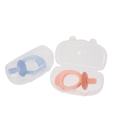 Healvian 4 pieces baby toothbrush made of silicone baby toothbrush toothbrushes clean manual training toothbrush toys toy toothbrushes for children children's toothbrush tender oral care clean