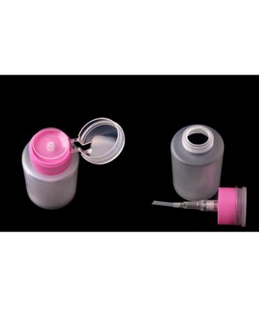 Push-Down Donor 150ml Nail Polish Remover Pump Bottle - Empty Pink Alcohol & Oil Liquid Dispenser - Buy Online on GoSupps.com