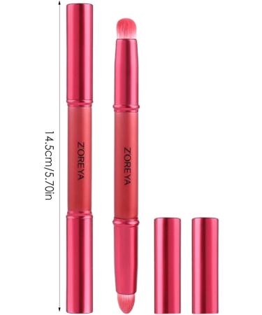 Lip Brush | Double-Ended Round Tip Lipstick Brush | Makeup Brush Tool with Lid for Liquid Cream Foundation Concealer Powder Shakven Red - Buy Online on GoSupps.com
