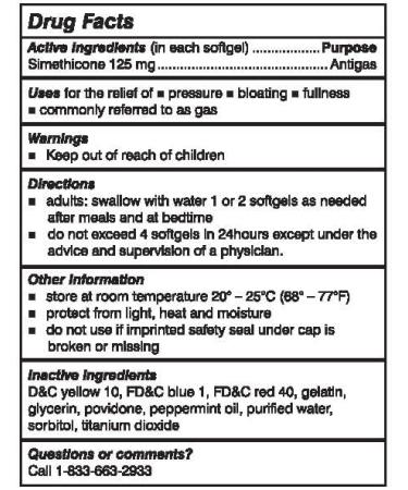 HEALTH ONE Extra Strength Gas Relief 125mg Simethicone 365 Softgels - Buy Online on GoSupps.com