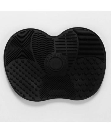 Ogquaton Silicone Makeup Brush Cleaning Mat - Portable Cosmetic Brush Cleaner for Women - Creative & Useful Black Cleaning Pad - Buy Online on GoSupps.com