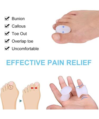 Soft Toe Separator & Gel Toe Caps - 8 Pack Hallux Valgus Spreader for Optimal Toe Protection & Correction - Buy Online on GoSupps.com