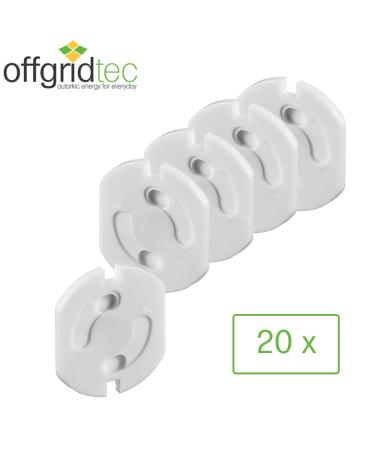 Offgridtec 20x Child Safety Socket Locks - Rotating Mechanism for Baby & Toddler Protection - White - Buy Online on GoSupps.com