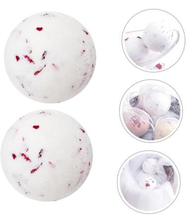  Beatifufu 2 Pieces Bubble Bath Ball Milk Bath Balls Rose Petals Organic Round Bath Bath Milk Moisturizing Bath Bomb Maker Essential Oil - Buy Online on GoSupps.com