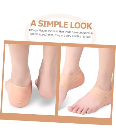 FOMIYES 3 Pairs Height Increasing Insoles - Silicone Heel Pads & Protectors for Men & Women - Comfortable Heel Sleeves & Height Boosting Socks - Buy Online on GoSupps.com