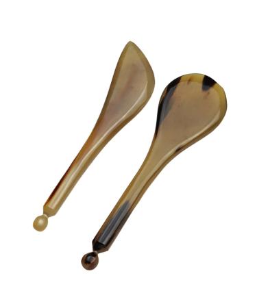 Lurrose 2st tendon beauty rack skin massage device Tools for the eyes Face massage-scratch mass pencil massage tab massage scratching board tablets scratch the face yak horn