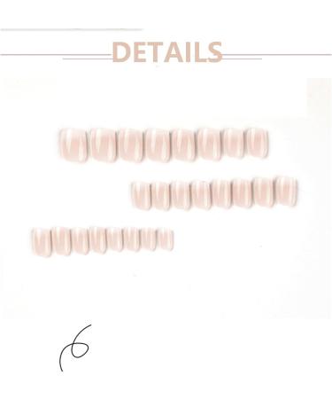 24Pcs Square Press On Nails Set with Glue & DIY Tools - Nude Pink Gradient False Nails Tips for Women & Girls - Full Cover Fake Nails Art - Buy Online on GoSupps.com