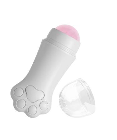 Jade Face Roller Puffiness Reducing Roller Facial Roller Skincare Roller Cat Claw Facial Skin Massager Roller Jade Stone Skin Care Tool Relaxing Jade Roller for Skin White