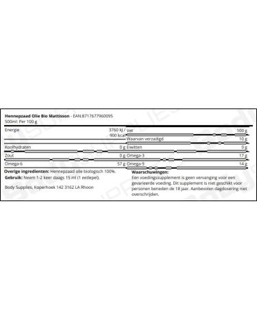 Henpage Oil Bio Mattisson 500ml - Buy Online on GoSupps.com