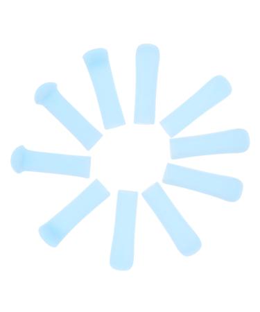 WOFASHPURET 10pcs Ear Scoop Covers Silicone Ear Wax Removal Tips Soft Head for Safe and Gentle