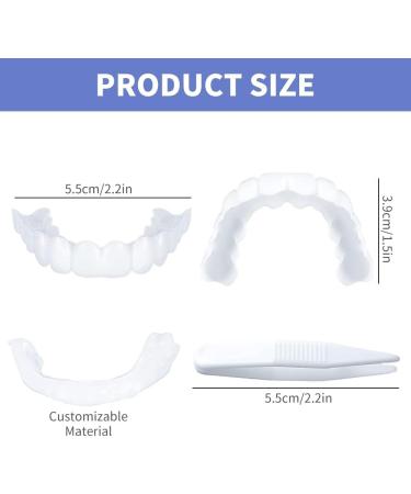 Frenzify 2 Pairs Dentures Fake Teeth Veneers Fake Teeth Braces Cosmetic Teeth Covering Snap on Perfect Smile Prosthetics Upper And Lower For Man Woman Teeth Fast Repair - Buy Online on GoSupps.com