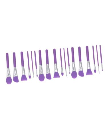 FRCOLOR 18 Pcs Silicone Mask Brush Applicator Brush Body Silicone Face Brush for Facial Mask Brush Silicone Makeup Applicator Skin Care Brush Woman Makeup Tools Purple Cosmetic