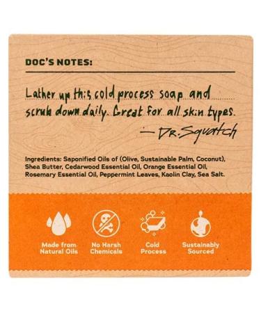 Dr. Squatch Zero Grit Cedar Citrus Bar Soap for Men - DISCONTINUED | All Natural Formula - Buy Online on GoSupps.com