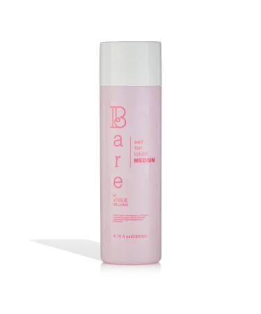 Bare by Vogue - Medium Tan Self-Tanning Lotion - Suitable for All Skin Types - Self Tanner for Face & Body - Long-Lasting Fake Tan - 200ML