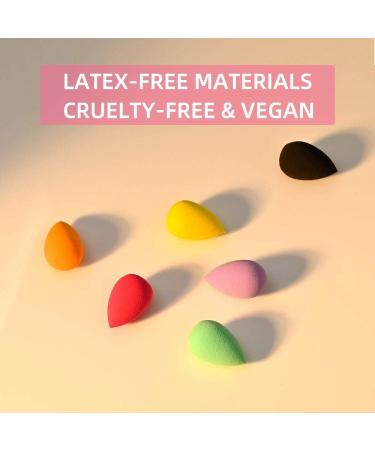 Dolovemk 6PCS Mini Beauty Sponge Blenders Set - Latex-Free, Cheap, Flawless Coverage for Liquid Foundation - 6 Color Makeup Sponges 1.4IN(Dry)/1.6IN(Wet) - Buy Online on GoSupps.com