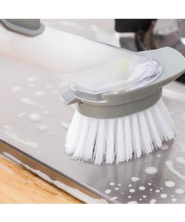 qazaa Long Handle Hydraulic Pot Washing Brush Automatic Liquid Filling Brush Easy to Use - Buy Online on GoSupps.com