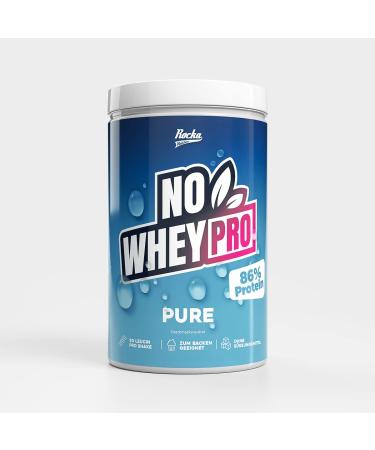 Rocka Nutrition No Whey Pro Vegan Protein |Vegetable protein powder with 26 g protein per portion amino acids & vitamin B12 |1 kg (pure) pure 1 kg (1 Pack)
